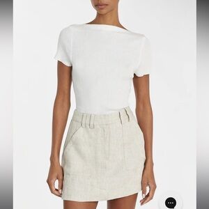 Women's Beige Linen Shorts